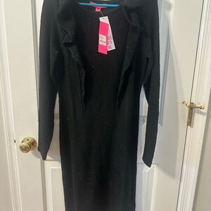 Lilly Pulitzer Black Ruth Sequin Sweater Dress